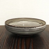 小鹿田焼の５寸菓子器　飛び鉋　【小石原焼】