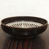 小鹿田焼の５寸菓子器　　刷毛目　【小石原焼】