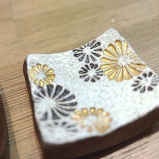 小鹿田焼の箸置き　角　【武雄焼】