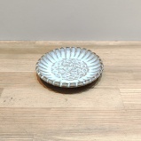 小鹿田焼の３寸皿　花　【小代焼】